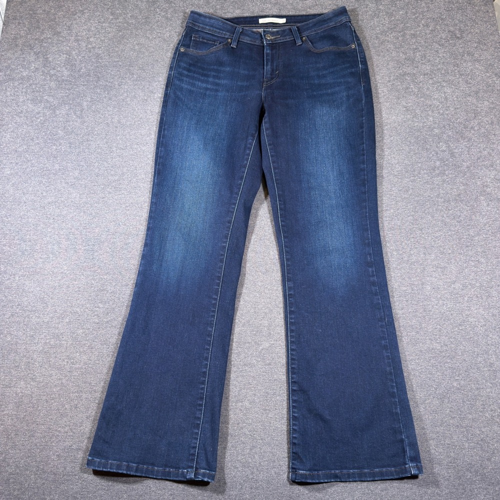 Levi 529 Curvy Bootcut Jeans Women 10 Blue Denim Mid Rise Stretch Pants Boho
